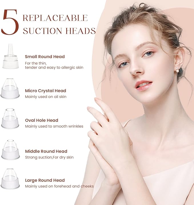 Blackhead Remover | Electric Vacuum Pore Cleaner USB Rechargeable for Face & Acne Care