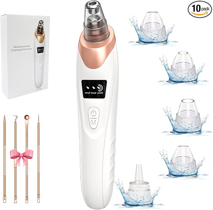 Blackhead Remover | Electric Vacuum Pore Cleaner USB Rechargeable for Face & Acne Care