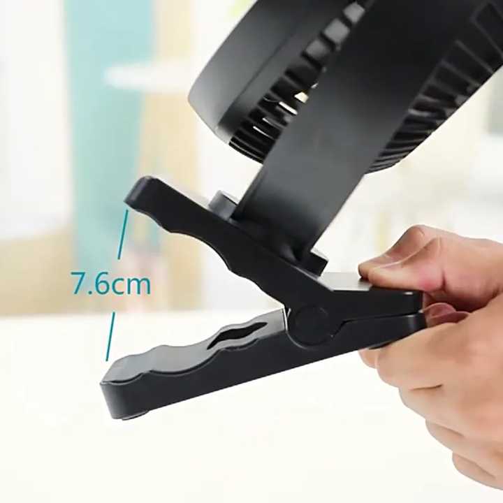 Portable Rechargeable Clip Fan | 10000mAh Battery 30H Runtime 360° Rotation