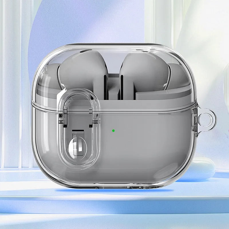 Samsung Galaxy Buds 3 Pro Clear Case | Carabiner & Cleaner Kit Transparent TPU Protective Cover