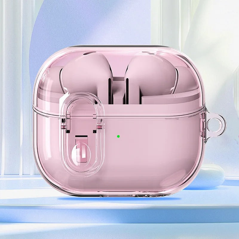 Samsung Galaxy Buds 3 Pro Clear Case | Carabiner & Cleaner Kit Transparent TPU Protective Cover